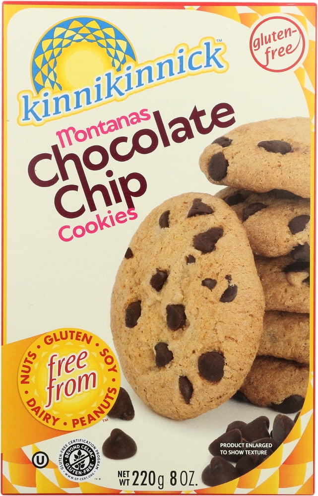 (3 pack) Kinnikinnick Foods Gluten Free Montanas Chocolate Chip Cookies, 8.0 OZ