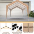 thumbnail image 6 of Costway 10x20FT Patio Heavy Duty Carport Garage Steel All-Weather Tent Outdoor Shelter, 6 of 12