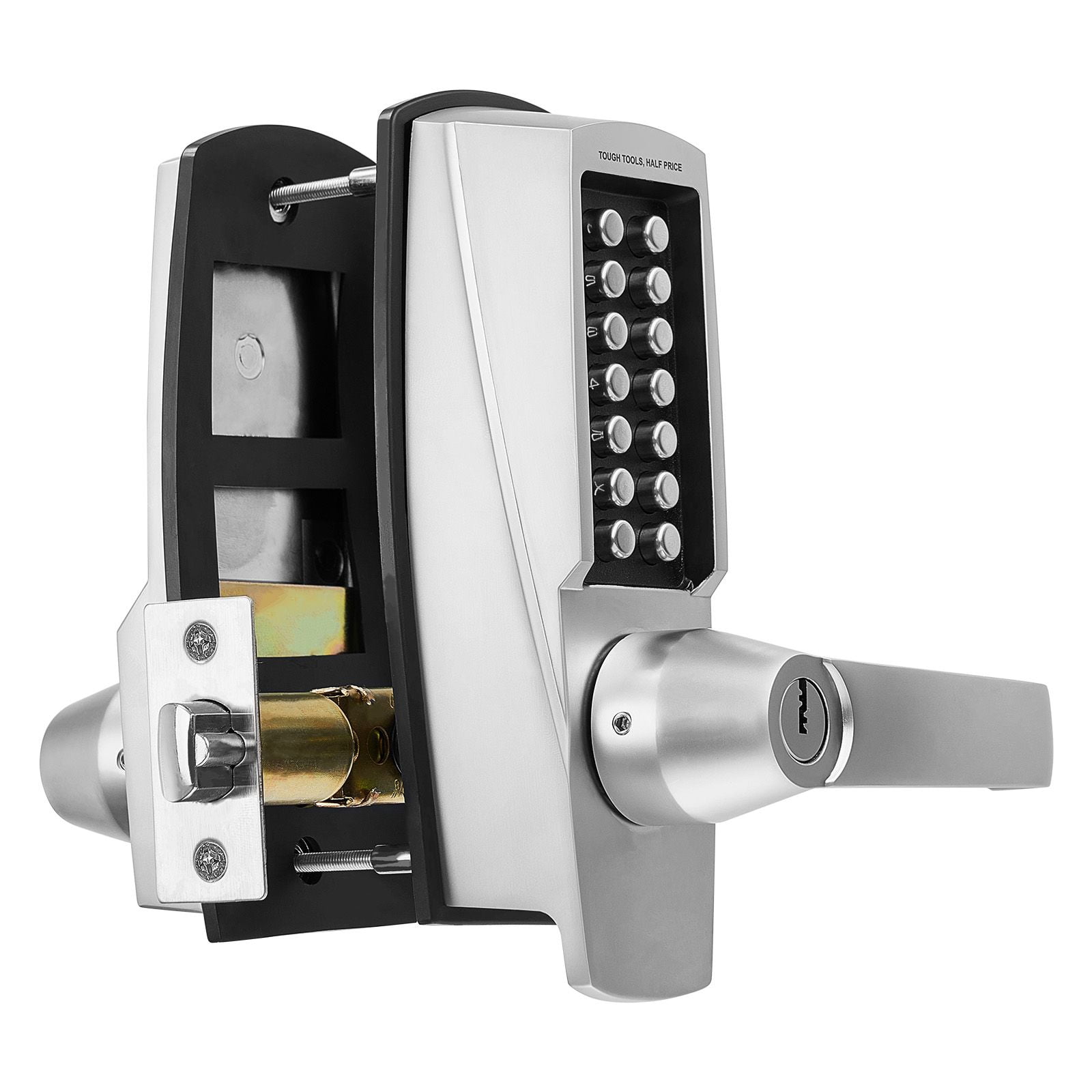 Mechanical Keyless Door Lock Gen2 4-7 Digit Code Double-Sided Zinc Alloy for Front Gate Garden Garage