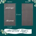 thumbnail image 2 of NOGIS 12 Pack 22 Inch Reserved Chair Signs Church Pew Reserved Sign Reserved Seating Signs Reserved Cloths Placeholder for Wedding Meeting Event Party Celebration, Gray, 2 of 7