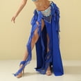 thumbnail image 3 of ROYAL SMEELA Belly Dance Skirt Chiffon Belly Dancing Skirt Bellydance Skirts Belly Dancer Costumes for Women Dark Blue, 3 of 6