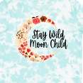 thumbnail image 4 of Inktastic Baby Stay Wild Moon Child Crescent Moon with Flowers Girls Toddler T-Shirt, 4 of 5