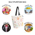 thumbnail image 7 of FORMRS Womens Canvas Tote Bag with Zipper Inner Pocket Shoulder Handbag, Pink Easter Eggs, 7 of 7