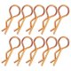 thumbnail image 4 of 10 pcs RC Car Shell Clip RShape Metal Body Clips Pins for 1/5 1/6 1/8 1/10 RC Car (bronze color), 4 of 5