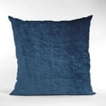 thumbnail image 5 of Plutus Navy Lux Velvet Shiny Velvet Luxury Throw Pillow - Double sided 20" x 36" King, 5 of 5