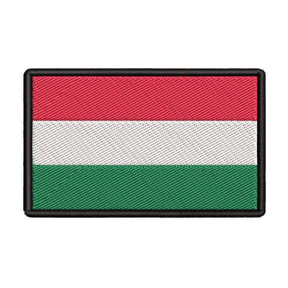 Hungary Flag Embroidered Iron-on Patch