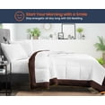 thumbnail image 2 of Oversized Palatial King Comforter Dual Tone Chocolate 300 GSM Plush Siliconized Microfiber Fill Duvet Insert With 1000 Thread Count Egyptian Cotton Shell Fluffy with Piping & Matching Pillowcases, 2 of 8