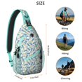 thumbnail image 2 of Beach and Coral Pattern Lightweight Travel Sling Backpack Durable Multipurpose Crossbody Bag with Tropical Fish and Marine Life Design for Hiking and Outdoor Use, 2 of 6