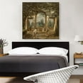 thumbnail image 2 of ARTCANVAS View Gardens At Villa Medici Rome With Statue Ariadne 1630 Canvas Art Print by Diego Velazquez - Size: 36" x 36" (0.75" Deep), 2 of 9