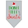 thumbnail image 4 of Christmas Pet and Dog Bandana Screen Printed, "Don't Tell Santa", 4 of 10