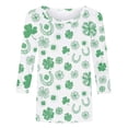 thumbnail image 3 of WTXUE Cute St Patricks Day Tops 3/4 Sleeve Shirts Crewneck Tops Irish Paddy's Day Breathable Shirts Cute Shirts Shirt Trendy Shirts Irish Shirt Lightweight Shirts Funny Shirts Hot Pink 3Xl, 3 of 4