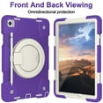 thumbnail image 6 of Dteck for Galaxy Tab A9 Case 8.7 Inch Case, Rugged Case for Samsung Galaxy A9 Tablet Case with 360 Rotating Stand Shoulder Strap Pen Holder, 2023 Model(SM-X110/X115/117), Deep Purple, 6 of 9