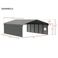thumbnail image 4 of Arrow 20 x 24 x 9 ft Eggshell Steel Carport With 2 Side Wall Kit, 4 of 15