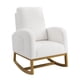 thumbnail image 1 of QinaQin Sillón mecedora para lactancia, tapizado chenille suave, respaldo alto y bolsillo lateral, ideal para nursery, sala o recámara, 1 of 7