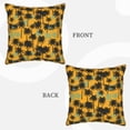 thumbnail image 3 of Xecao Hawaii Palms Print Soft Velvet Decorative Throw Pillow Covers, Square Cushion Cases for Bed, Sofa, Living Room, Car, and Indoor Outdoor Use-16"x16", 3 of 8