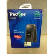 TracFone - Nokia 2760 Flip 4GB Prepaid - Black