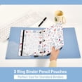 thumbnail image 5 of Cartoon Envelope Letter and Heart 2 Pack Pencil Pouch for 3 Ring Binder Smooth Zipper Folders with Pockets Clear Window Pencil Case, 5 of 6