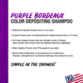 thumbnail image 3 of No Fade Fresh Color Depositing Shampoo with BondHeal Bond Rebuilder, Plant-Based, Vegan, Cruelty-Free 6.4 oz - Purple Bordeaux Hair Color, 3 of 14