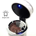 thumbnail image 3 of Walbest Car Cupholder Travel Ashtray with Lid and LED Light, Ideal Decorative Cigar Ash Bucket, Cigarette Ashtray, Car Waste Bin - White, 3 of 7