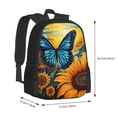 thumbnail image 2 of Balery Colorful Cloud Butterfly Sunflower Backpack for Men and Women - Durable 600D Oxford Cloth -Large Capacity, Water-Resistant School, Travel, and Hiking Bag, 2 of 7