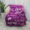 thumbnail image 2 of Get Well Soon Gifts for Women, Inspirational Gifts for Women, Couragement Compassion Purple Throw Blanket Warm Hugs Gifts for Women Friend Mom Wife Daughter Sister Colleague 50"x60", 2 of 6