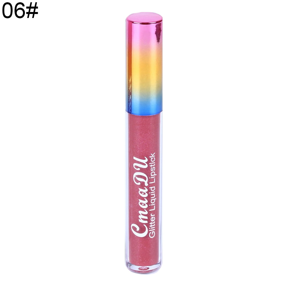Bluethy Cmaadu Glitter Metallic Lasting Lip Gloss Non Sticky Waterproof