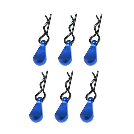 Gotoamei 6Pcs Set Body Clips + Aluminium Mount For 1/10 To 1/18 Models RC Car