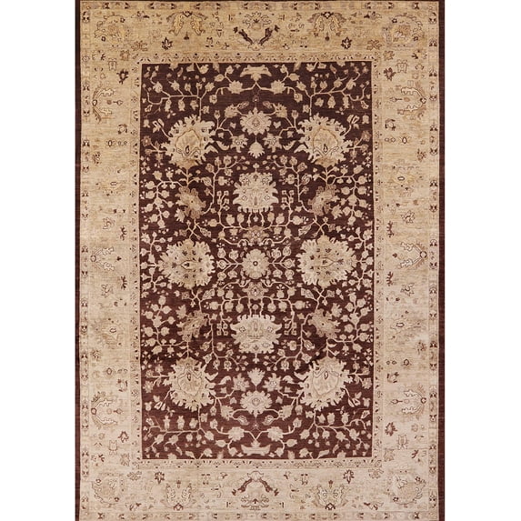 Ahgly Company Machine Washable Indoor Rectangle Industrial Modern Dark Sienna Brown Area Rugs, 2' x 3'