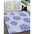 thumbnail image 3 of Ahgly Company Machine Washable Indoor Rectangle Transitional Heavenly Blue Area Rugs, 2' x 5', 3 of 7