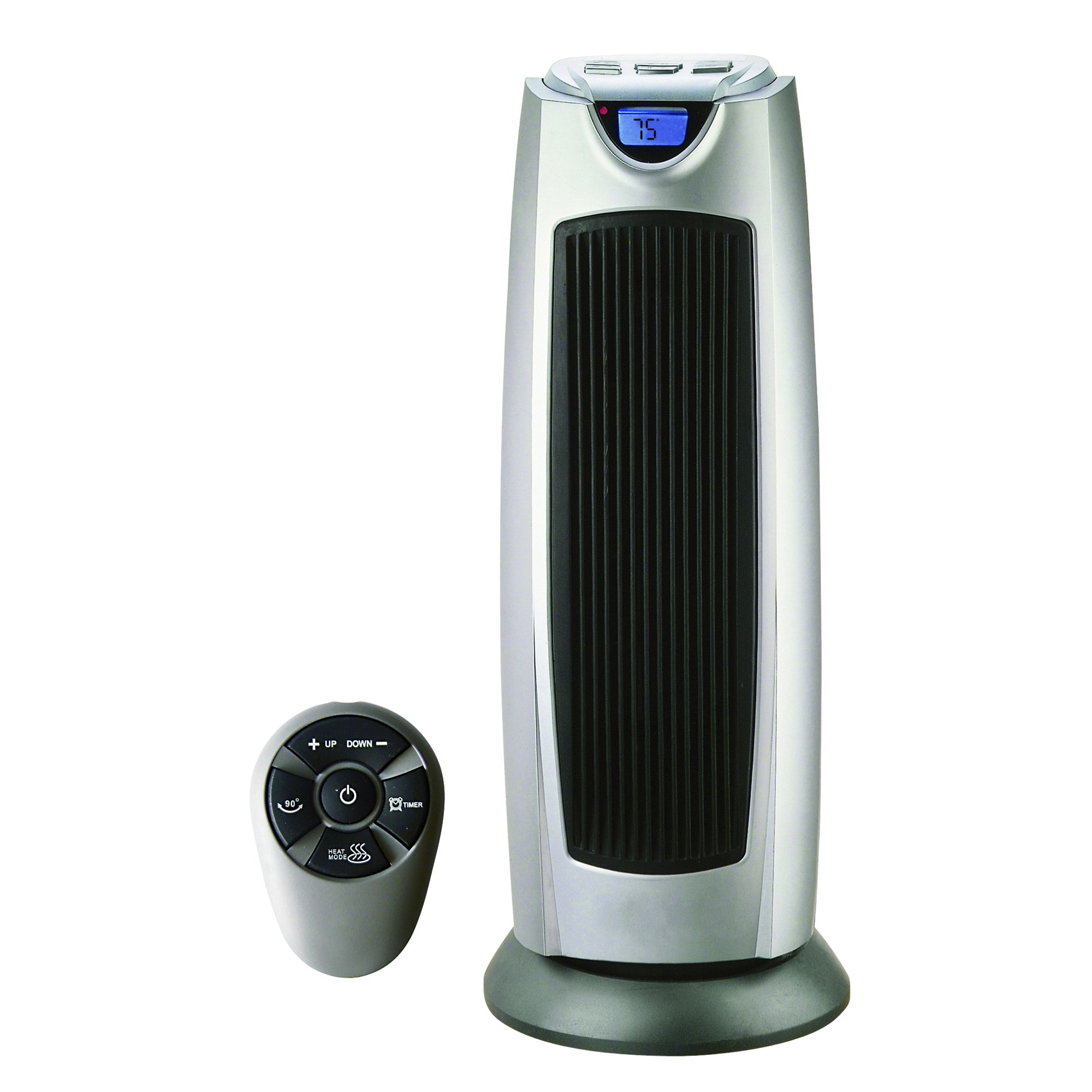 Soleil Digital Ceramic Tower Heater with Remote 1500W - Walmart.com