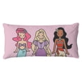 thumbnail image 1 of Almohada Decorativa Reversible Disney Princesas 120 cm x 50 cm rosa, 1 of 4
