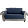 thumbnail image 2 of SHANNA 1/2/3 Seater Quilted Sofa Couch Cover Pad Water Resistant Slipcover Furniture Protector Pet Mat for Kids Dogs Pets（Navy Blue）, 2 of 11