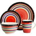thumbnail image 4 of Gibson Home Casa Stella 16 Piece Stoneware Dinnerware Set, Red, 4 of 5