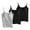 #0252-Gray, variant on Women's Padded Camisole Bra Top 3 Pack, Wireless Built in Shelf Bra, Soft Stretch Breathable Fabric, Smooth Layering Tank for Yoga Daily Gift