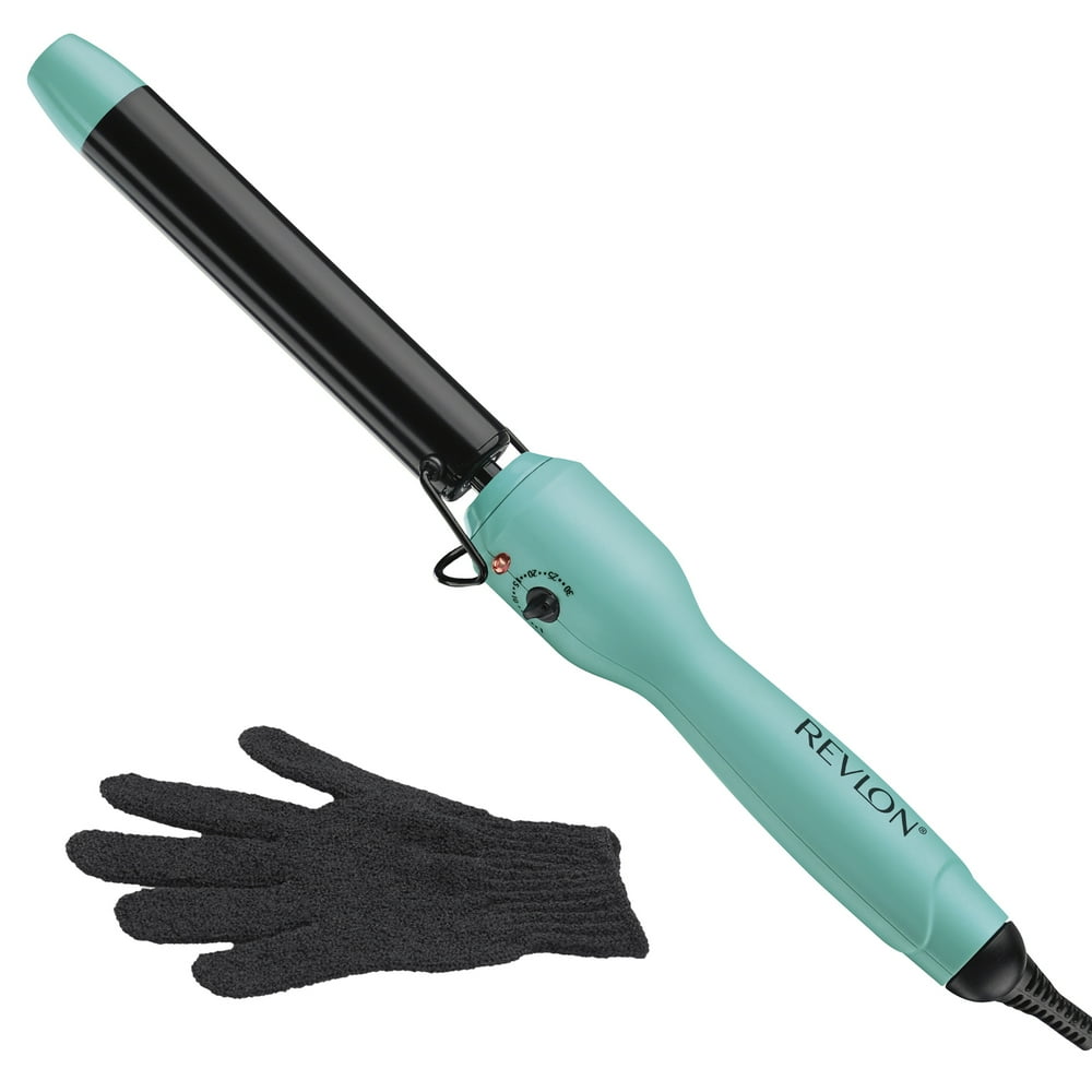 Revlon Pro Collection Ceramic 1" Curling Wand, Teal with Protective