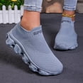 thumbnail image 2 of Rokment Women's Men's Cross Training Runnning Shoes Unisex Comfortable Memory Foam Cushioned Slip on Socks Fitness Workout Jogging Trainners Walking Tennis Sneakers Dark Gray Size 7, 2 of 5