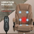 thumbnail image 4 of Vinsetto Massage Office Chair with Heat, Reclining, Footrest, Brown, 4 of 10