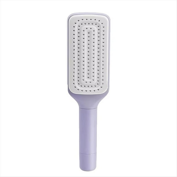 Cepillo de Pelo Giratorio Autolimpiante - Peine con Cojín de Aire de Masaje Antiestático para Mujeres, Peine Alisador Retráctil Mágico A