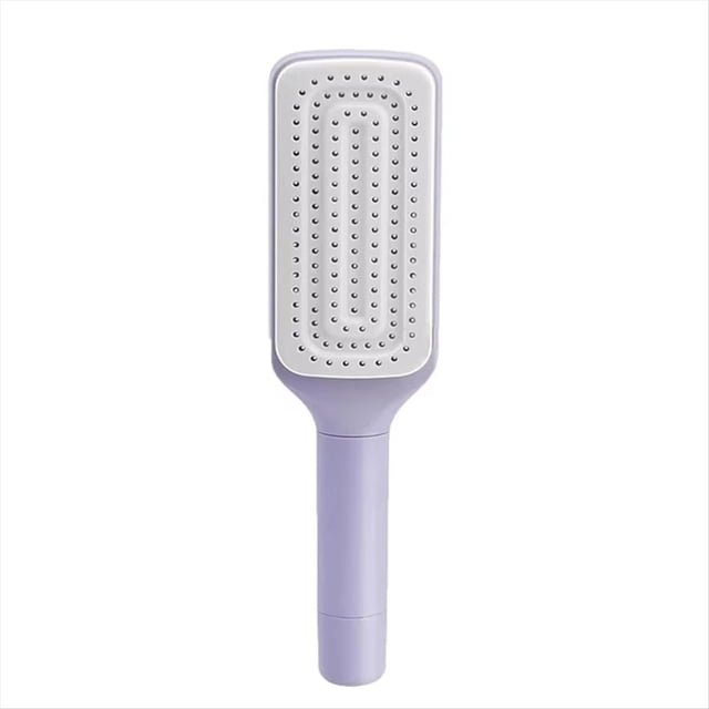 Cepillo de Pelo Giratorio Autolimpiante - Peine con Cojín de Aire de Masaje Antiestático para Mujeres, Peine Alisador Retráctil Mágico A