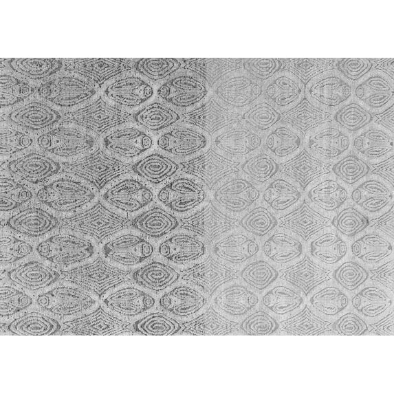 Ahgly Company Indoor Rectangle Abstract Gray Modern Area Rugs, 2' x 4'