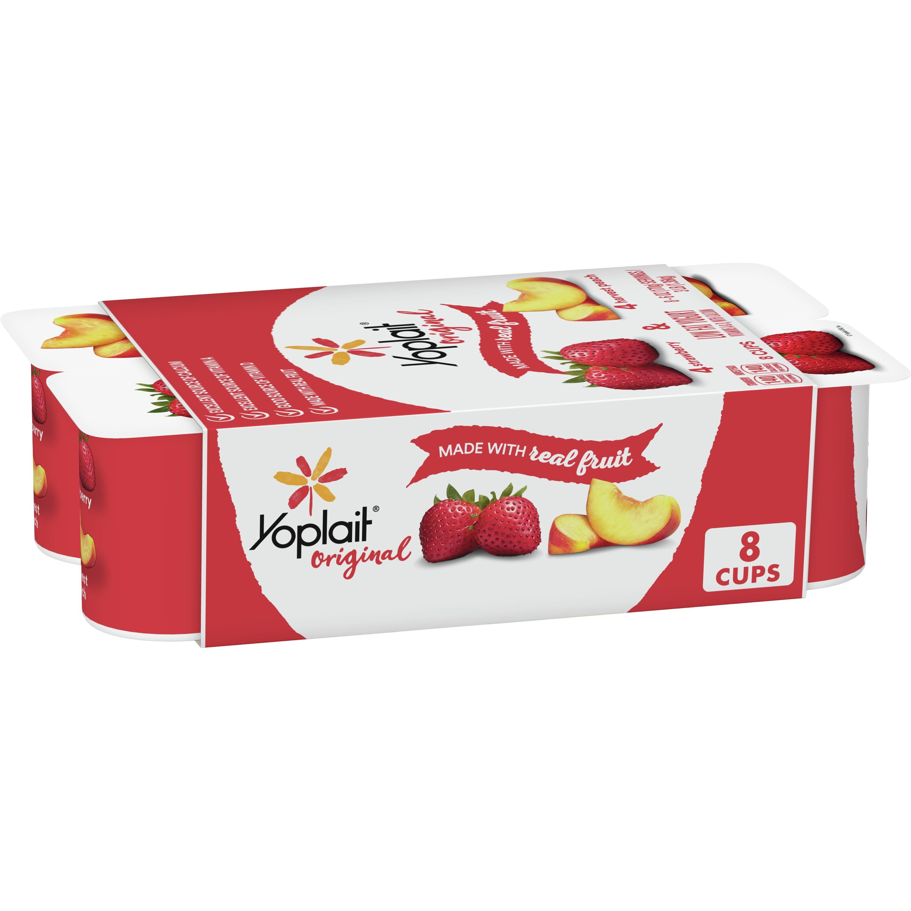 Yoplait Original Low Fat Yogurt Pack, 8 CT, 6 OZ Fruit Yogurt Cups