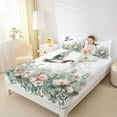 thumbnail image 4 of Feelyou Hunting Duck Bed Sheets, Watercolor Flower Floral King Sheets, Rustic Plant Botanical Sheet Set, Ultra Soft Bedroom Decor, 4pcs, 4 of 7