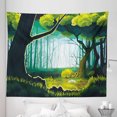 thumbnail image 1 of Woodland Tapestry, View of a Forest Landscape Outdoor Scene, Fabric Wall Hanging Decor for Bedroom Living Room Dorm, 5 Sizes, Seafoam Dark Teal, by Ambesonne, 1 of 1