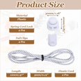 thumbnail image 2 of Uxcell 2 Count Elastic Shoe Laces, No Tie Shoelaces Reflective Dot White, 2 of 6