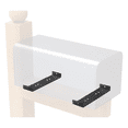 thumbnail image 7 of 2PCS Heavy Duty Iron Mailbox Mounting Brackets Mailbox Mounting Fixtures for Large Floor Mailboxes Up to 8 Ft Wide,Black, 7 of 7