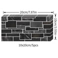 thumbnail image 3 of 5 Sheet Peel and Stick Backsplash Waterproof Stone Backsplash Tile Marble Self Adhesive Peel and Stick on Backsplash for Kitchen Bathroom Fireplace Cabinet 4"x8" Black, 3 of 8