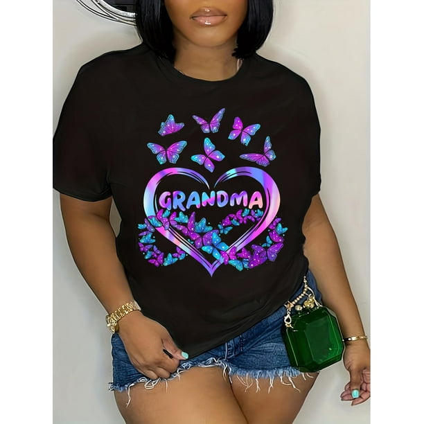 Camisetas para mujer, lindas camisetas con estampado gráfico, de manga corta, estilo casual, para veranoWomen's T-shirt, Crew Neck Short Top, Siutable for Sport Activity, Perfect GiftFather's Day, M