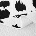 thumbnail image 5 of Erosebridal HStroked Twin Quilt Set for Boys Girls, Abstract Mark Print Twin Coverlet Set, Black White, 2pcs, 5 of 7