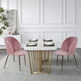 Edgemod Kantwell Velvet Dining Chair in Dusty Rose (Set of 2)