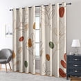 thumbnail image 2 of Boho Plant Curtains For Living Room, Vintage Abstract Pattern Design Blackout Curtains, Boho Plant Bedroom Decor Window Drapes With Grommet 52"W x 96"L (Pack of 2), 2 of 6